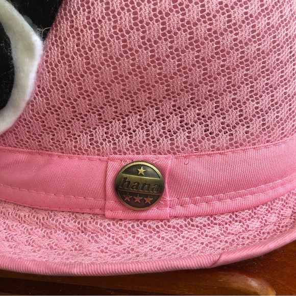 Hana Light Mesh Pink Fedora Style Flamingo Hat - Picture 5 of 10